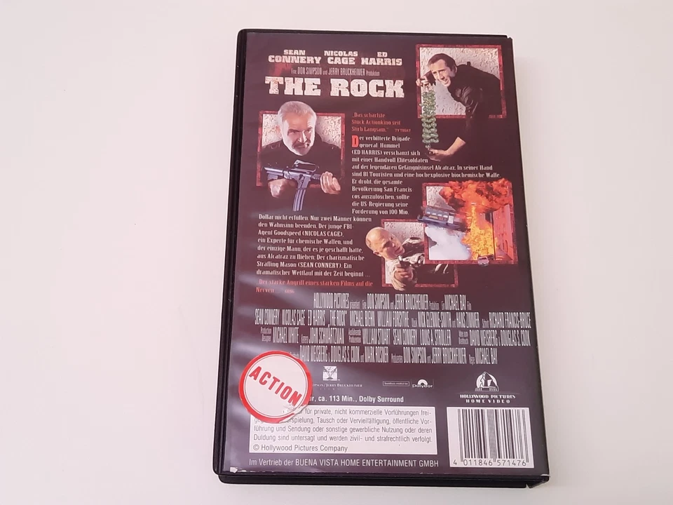 The Rock - Fels der Entscheidung VHS German PAL Video Sean Connery Nicolas Cage - Bild 2 von 4