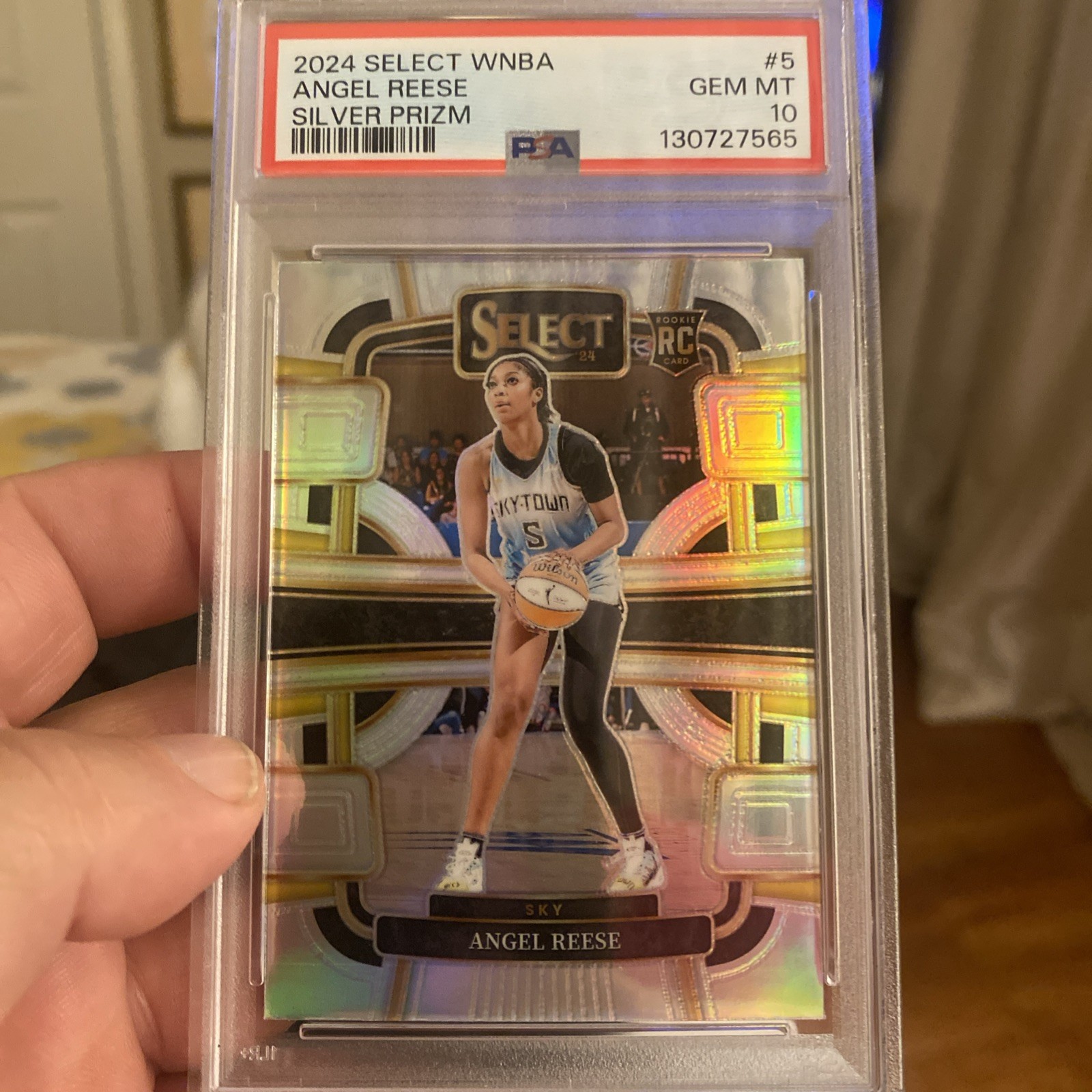 2024 Select WNBA Basketball Silver Prizm Angel Reese PSA 10