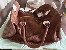 Deux Lux Duffel Overnight Bag, Brown, With Dust Bag