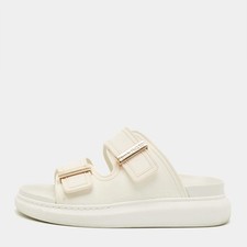 Alexander McQueen Hybrid Chelsea Size 36 White Rubber Flat Sandals