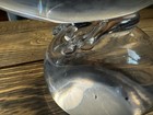 Large Vintage Murano Style Art Glass Bird Figurine Long Tail Brown Swirl — photo 8