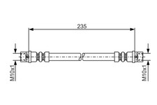 Flexible de frein Mercedes 611