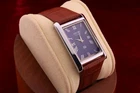⌚✨ Vintage Seiko Slim Quartz Gentlemen's Blue Dial , Light Brown Dress Watch