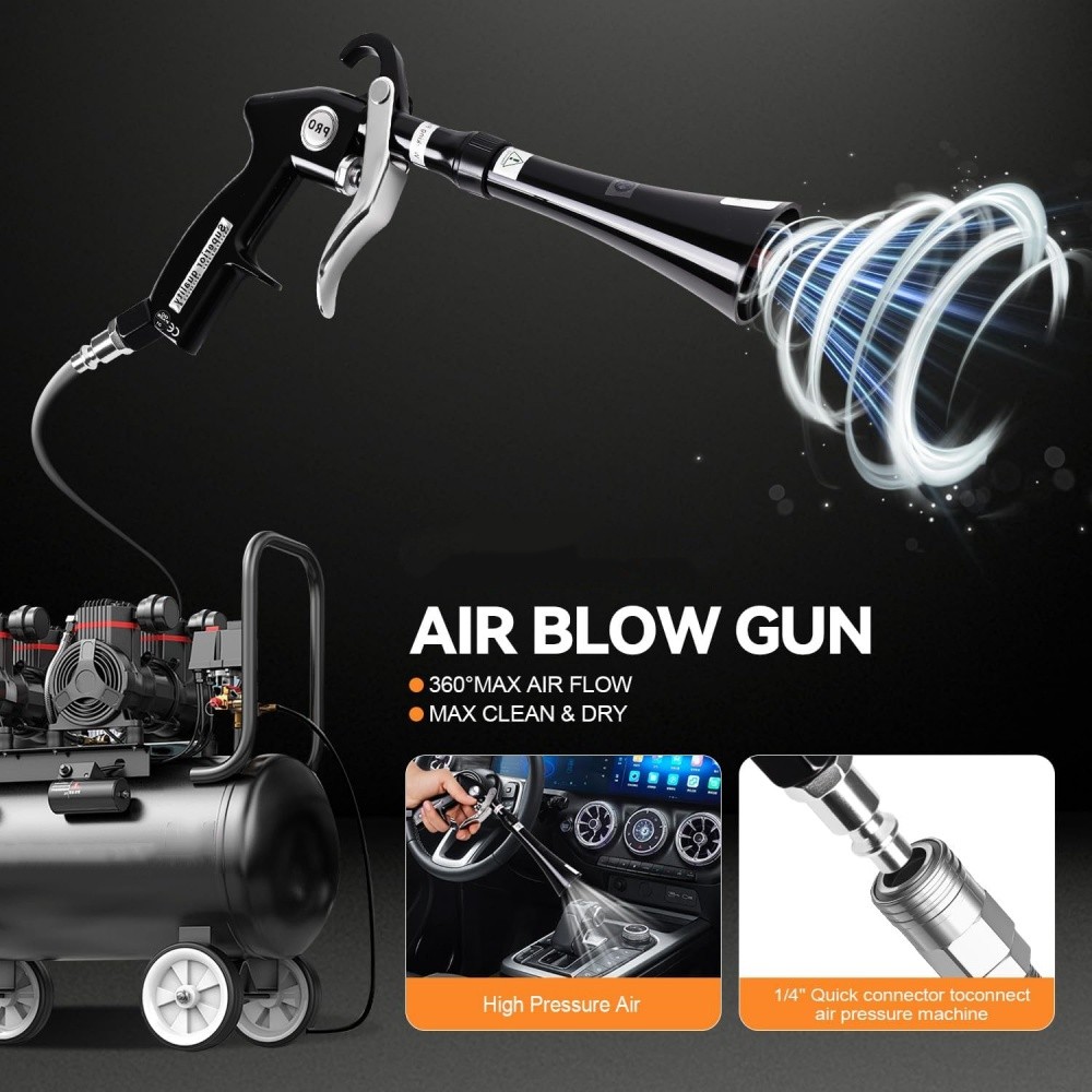 Air Cleaning Gun High Pressure Blow Dust Car Interior Detailing Tool US