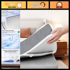 Cooling Mattress Topper Twin 3" Gel  Charcoal Memory Foam, Firm Dual-Layer Pad