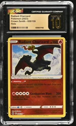 Radiant Charizard 020/159 - Pokémon Crown Zenith CGC 10 Pristine