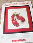 VTG DIMENSIONS Counted Cross Stitch Kit ANGEL OF CHRISTMAS  Thread & Pattern onl