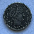 1898 S Barber Dime XF + Details