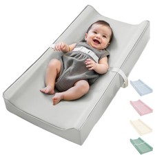 Vegan Leather Waterproof Baby Changing Pad - Wipeable, Extra Thick  Portable...