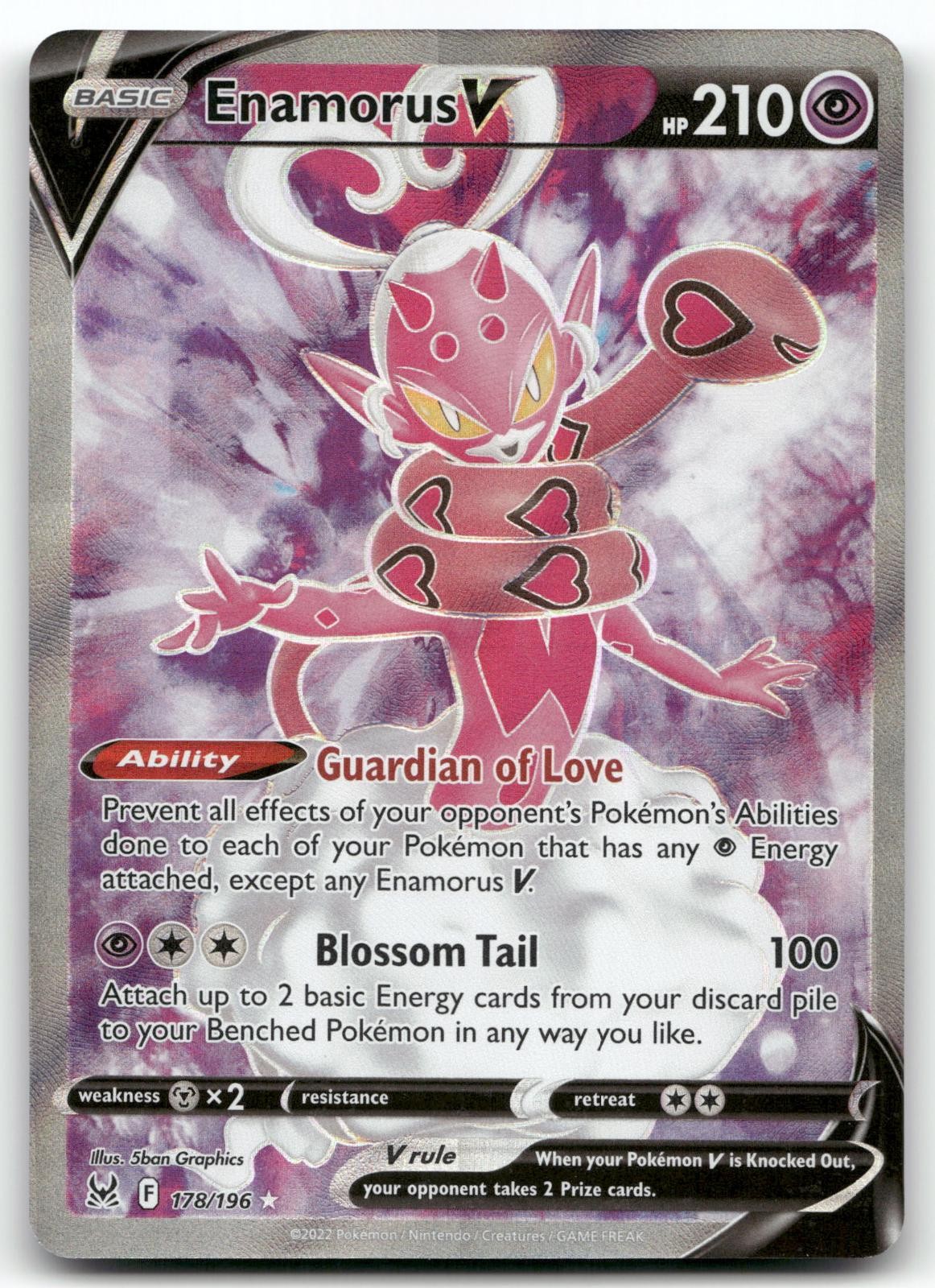 ENAMORUS V 178/196 ULTRA RARE LOST ORIGIN POKEMON NEAR MINT