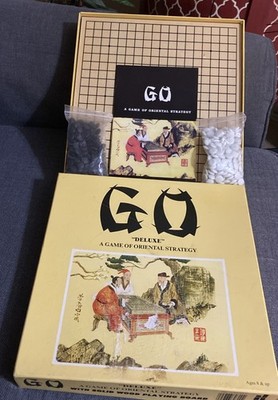 Go Board Game Deluxe Ancient Strategy Wood H-2800 John N. Hansen Co 1982 Vintage
