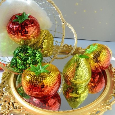 Glass Mirror Disco Pear/Tomato/Carrot/Pepper Light Reflectings Disco Balls