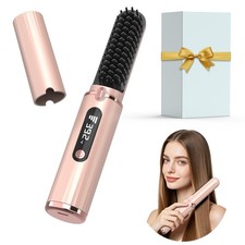 Cordless Hair Straightener Brush for Women, MCH Fast Heat Travel Hot Comb