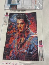 5D DIY Diamond Art Painting Kit Craft-Elvis Presley Profiles 20cmx30cm