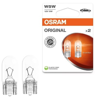 OSRAM Standlicht T10 12V W5W Glassockellampe Original 2er Set 2825