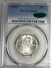 1923 Standing Liberty Quarter : PCGS MS65 CAC Blazing White