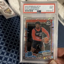 2023 Optic Scoot Henderson Fast Break Holo PSA 19