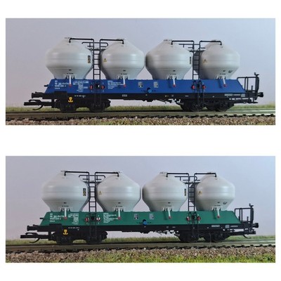 TT Güterwagenset zwei Staubsilowagen Raj-Wagon Trencin spol. Ep.VI Tillig 01119