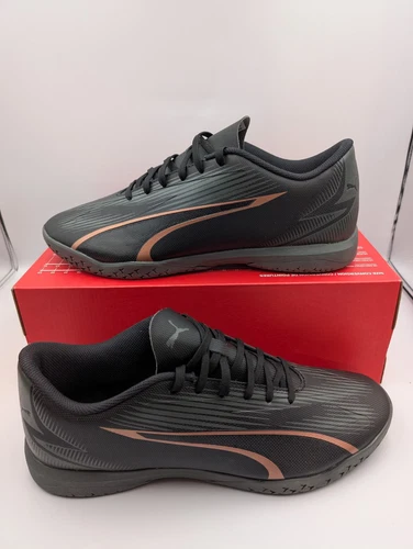 Puma Ultra Play It Taglia UK 11 Adulti 107780 02 Nero Rosa Rame Nuovo