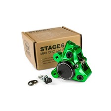 Pinza freno 2 pistoncini STAGE6 verde x Yamaha Aerox/Gilera Runner/Mbk Booster