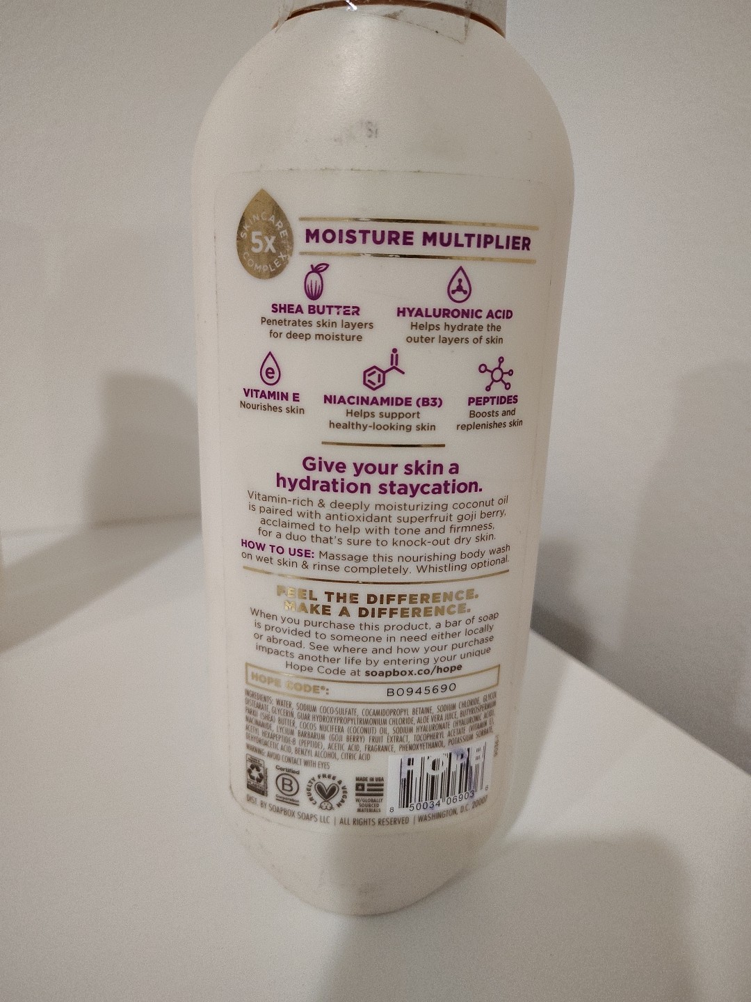 Soapbox Moisture Multiplier Body Wash  Watermelon + Peony & Coconut Goji Berry