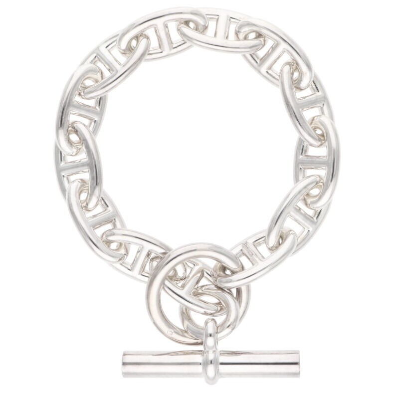 Hermes 13LINK Chaine d'Ancre GM Silver Bracelet  160001