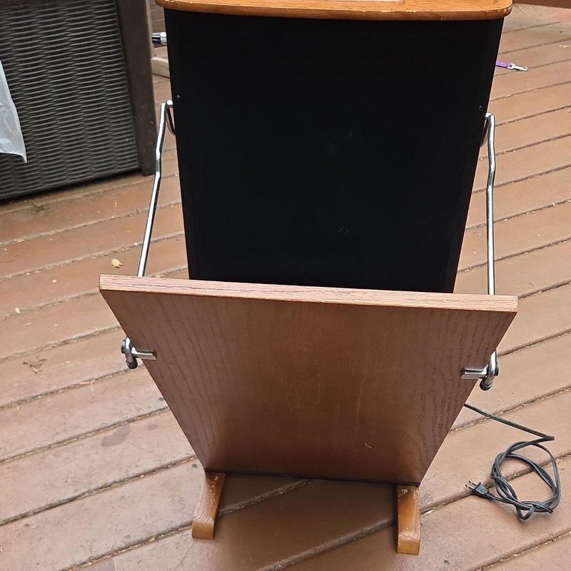Evergood Pants Presser Valet Folding Ironing Board, Wood, Brown/Black 41 in
