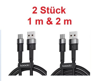 USB C Ladekabel 1m 2m 3m Kabel Datenkabel Schnellladekabel für Samsung Xiaomi