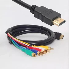 5ft HDMI to 5 RCA cable 1080P DVD Male Audio Video Component Convert AV Cable