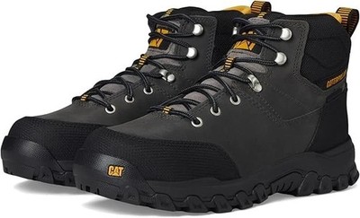 CAT Mens Threshold Rebound Hiker Work Boot, Waterproof Steel Toe Size 10 Wide