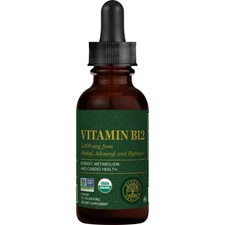Vitamin B12, 5000 mcg, 3-in-1 Organic Liquid Vitamin B12, 30-Day Supply (1 Oz)