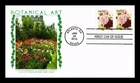 DR JIM STAMPS US COVER BOTANICAL ART IMPERFORATE FDC COMBO PANDA CACHET