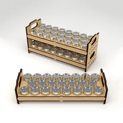 KOENIGBAER Stapelbare Farbspeicherregal für Revell Humbrol Farben Modellbauzubehör Lasercut