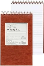 Retro Writing Pad Medium Rule White Paper Red Cover