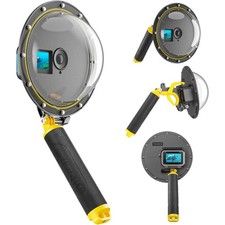 Waterproof Dome Port for DJI Action 5 Pro 4 3 Camera,Floating Handle Wrist Strap