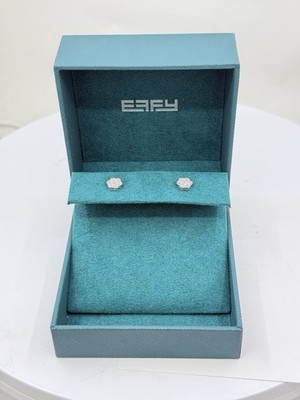 Effy Sterlingsilber natürliche Diamant Cluster Ohrringe 1/4'' 1,3 g mit Box