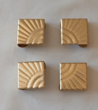 Vintage Decorative Gold Toned Metal Corner Protectors 1" x 1" Square