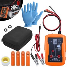 Universal Fuel Injector Tester Cleaner & Adapter DIY Cleaning Tools Kit Set 12V