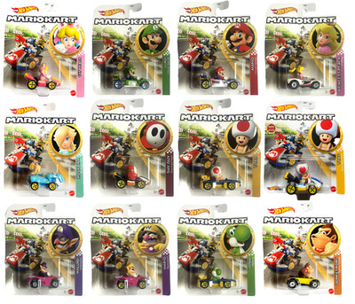 Hot Wheels Mario Kart Auswahl 1:64 Modellauto Spielzeug Nintendo Mattel GBG25