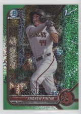2022 Bowman Draft Chrome Green Sparkle Refractor 35/99 Andrew Pintar 9b3
