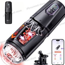 Male Masturbaters Automatic HandsFree Rotating Cup Thrusting Stroker Lubricants