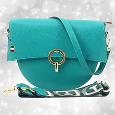 Tasche türkis Leder mittel 30x22x8cm Florence Damen Jugend OTF824T
