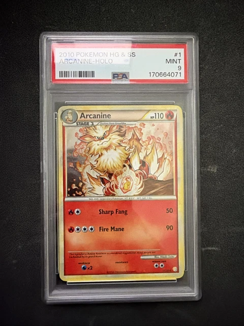 2010 Pokemon HG & SS ARCANINE HOLO #1 - PSA 9 POP - 67
