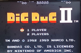 Dig Dug II 2 NES (Nintendo Entertainment System)  Authentic Tested & Working