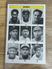 1985 WHOOZIT Jackie Robinson BROOKLYN DODGERS Max Baer Dazzy Vance  TRIVIA CARD
