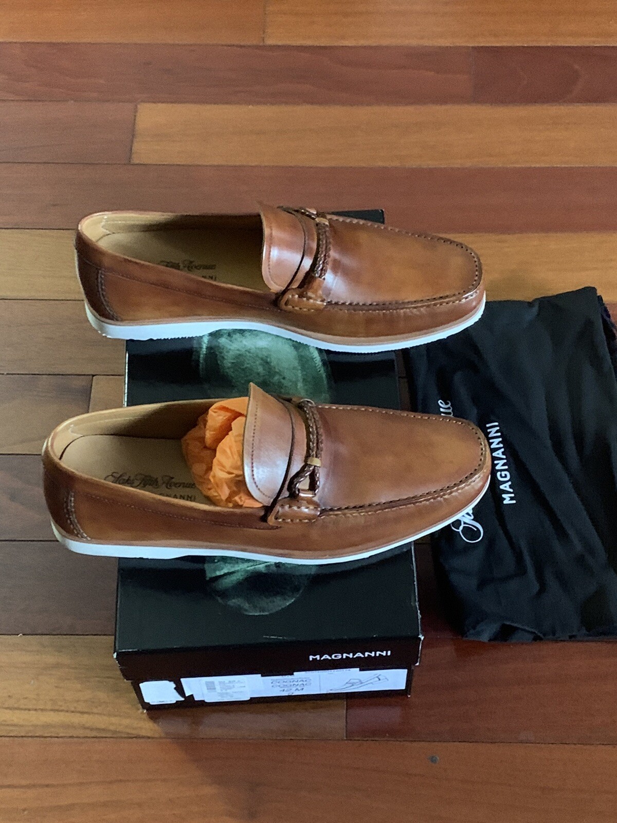 Braided Loop Leather Boat Shoe Size 