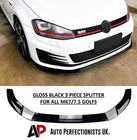 VW Golf MK7 MK7.5 R GTD GTI TSI TDI Front Splitter Spoiler Lip Body Kit 2013-20