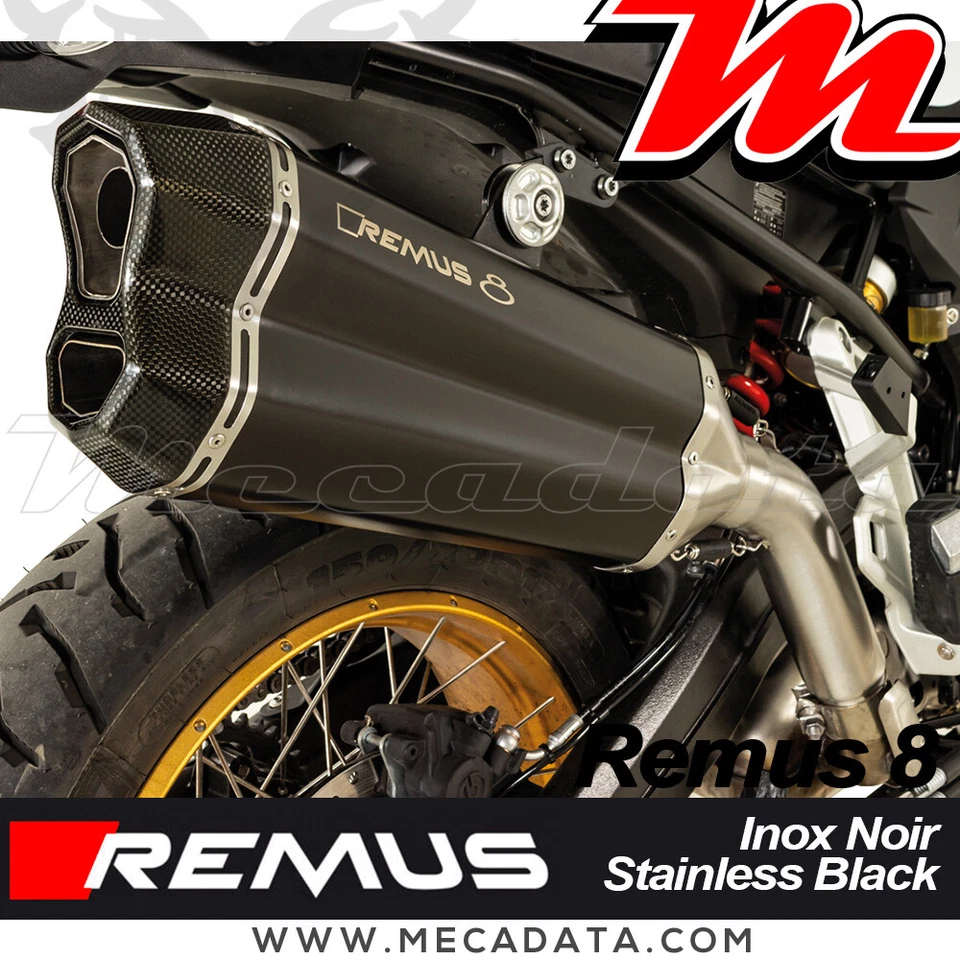 Silencieux Pot d'échappement REMUS Remus 8 racing Inox noir BMW F 750 GS 2019 - Photo 1/1