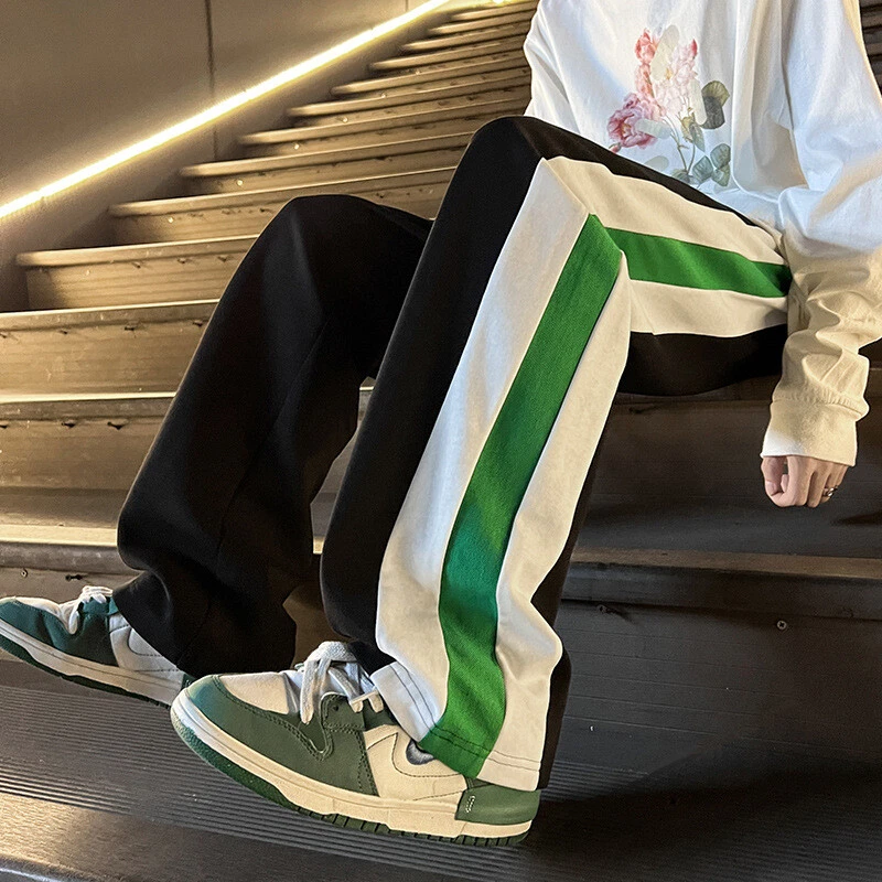 Sweatpants with different color legs sale