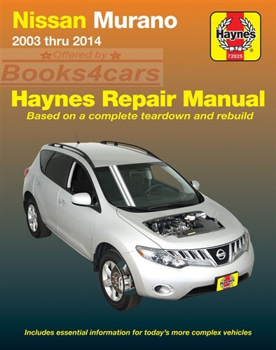 LIVRE DE RÉPARATION MANUEL DE L'ATELIER MURANO NISSAN HAYNES 2003-2014 ATELIER CHILTON - Photo 1 sur 1